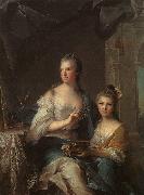 Jean Marc Nattier Madame Marsollier and her Daughter Norge oil painting reproduction
